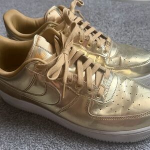 Nike Metallic Gold Low-Top Sneakers